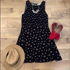 Loft Black Floral Dress